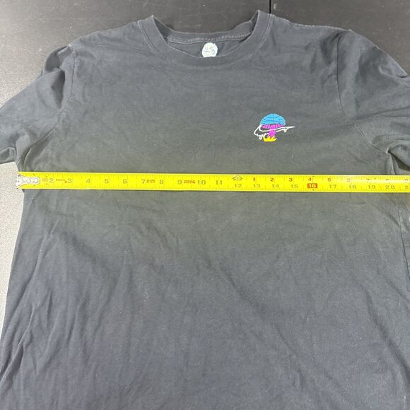 Nike Peace Love Basketball Men's L Black Short Sleeve T-Shirt Embroidered - Picture 9 of 10
